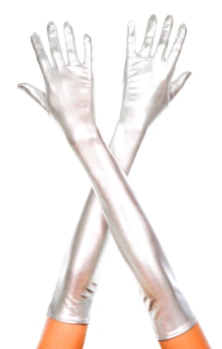 Music Legs Metallic Opera Length Gloves ML457 - Image 2