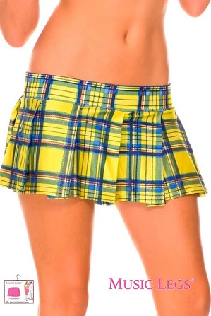 Music Legs Mini Plaid Skirt ML25074 - Image 10
