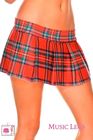 Music Legs Mini Plaid Skirt ML25074 - Image 8