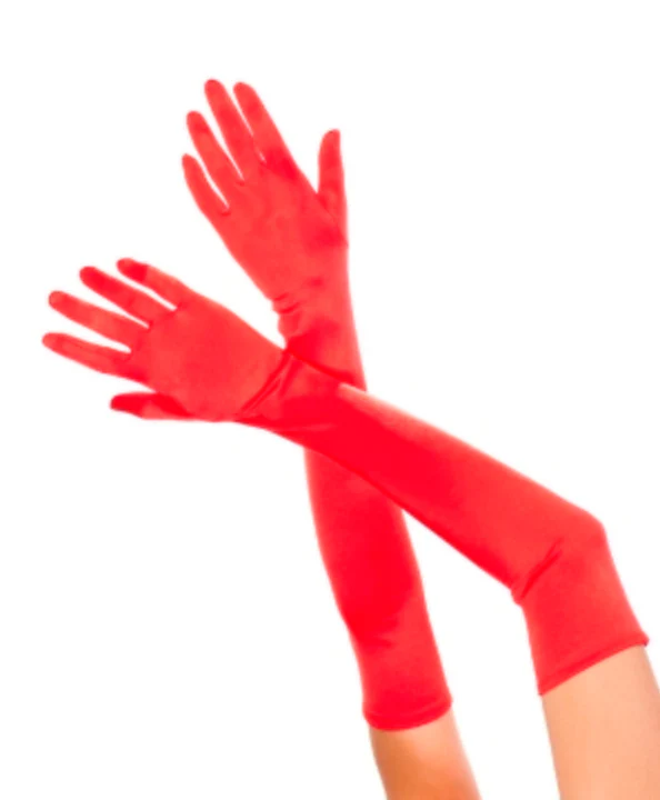 Music Legs Satin Opera Length Gloves ML452 - Image 3
