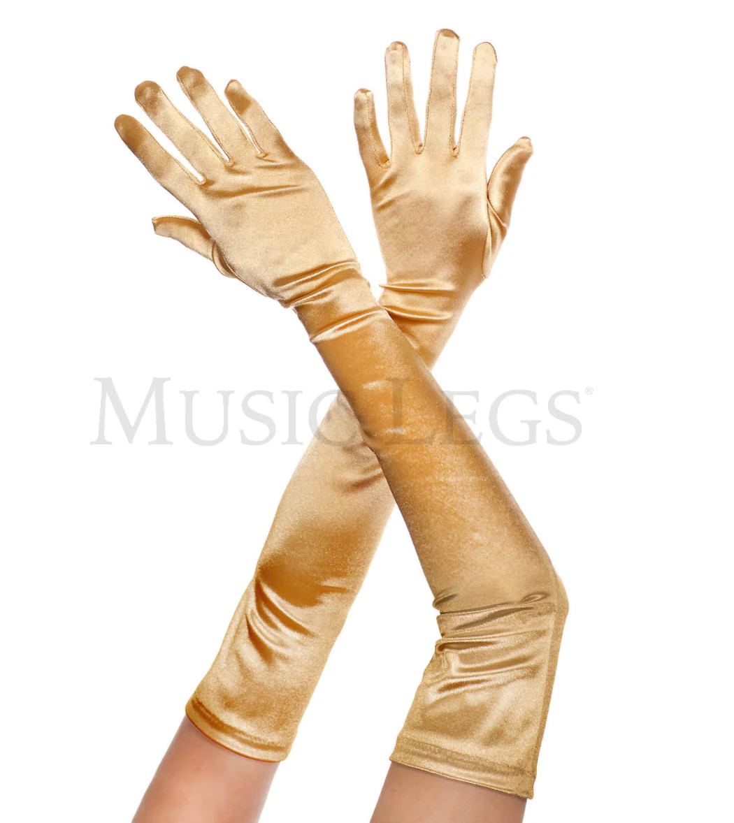 Music Legs Satin Opera Length Gloves ML452 - Image 7