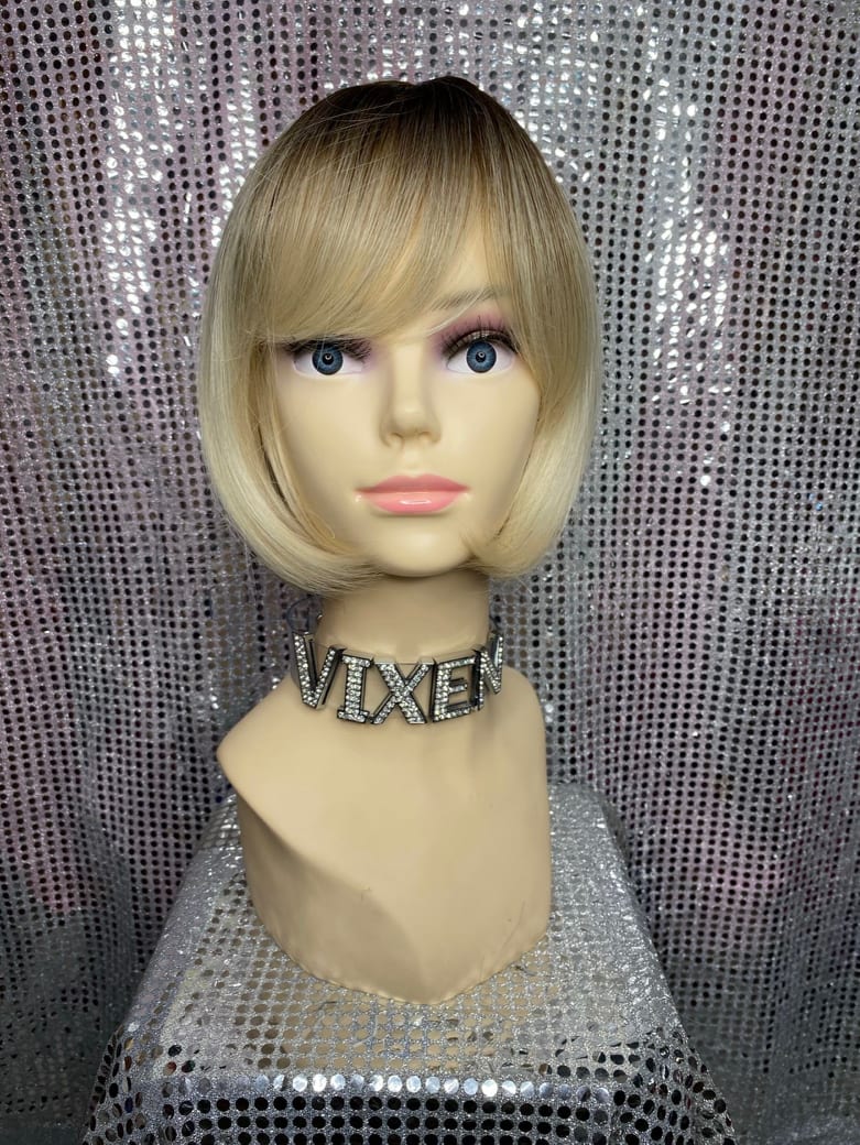 Natural Colour Straight Bob w/ Fringe