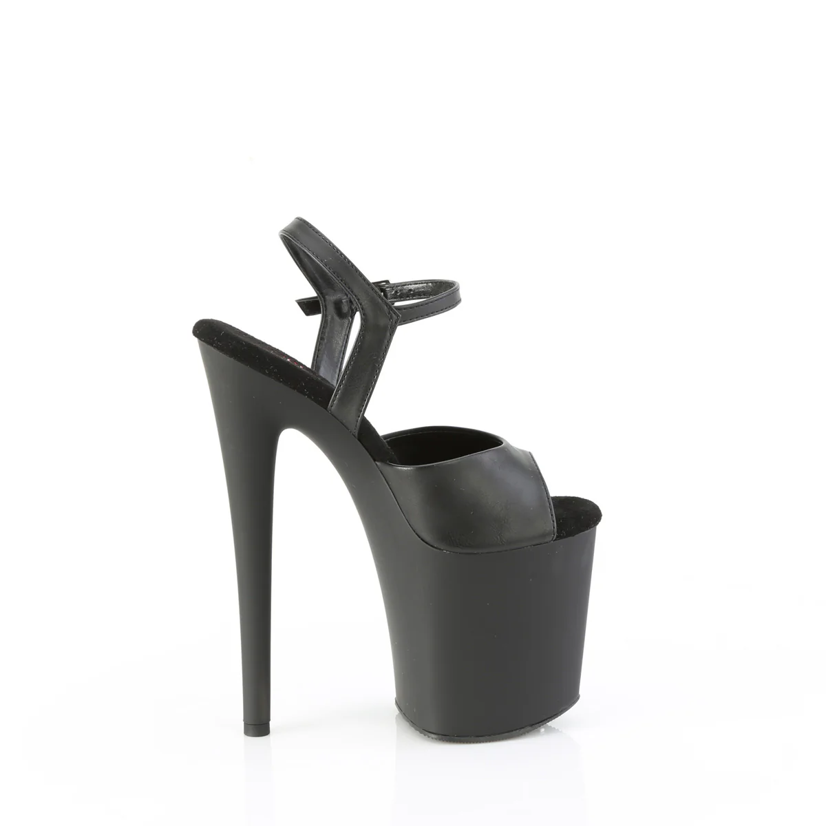 NAUGHTY-809 Black Faux Leather/Black Matte - Image 5