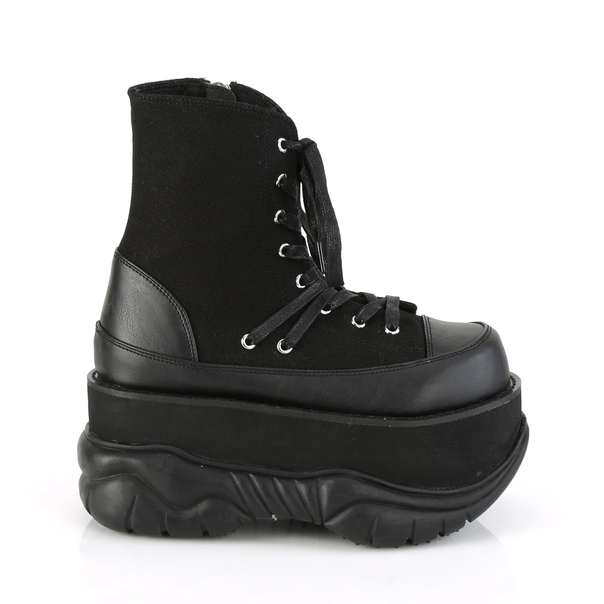 NEPTUNE-115 Black Canvas-Vegan Leather - Image 5