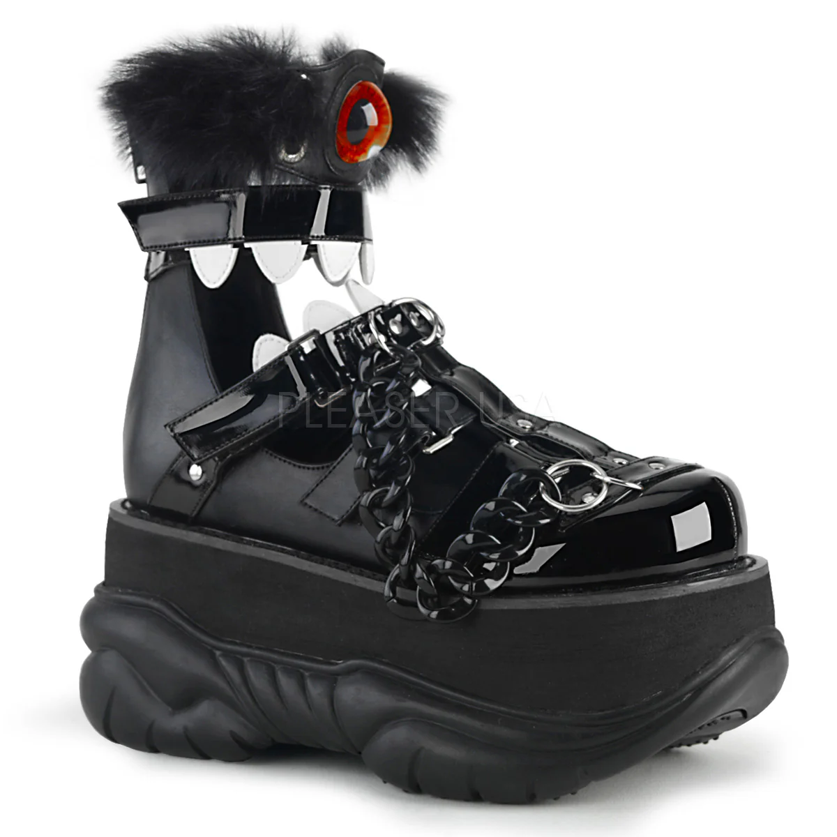 NEPTUNE-150 Black Vegan Leather- Black Patent