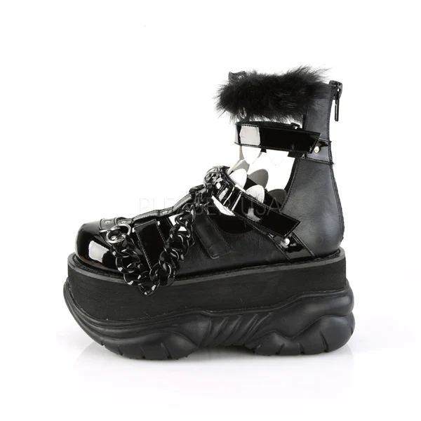 NEPTUNE-150 Black Vegan Leather- Black Patent - Image 3
