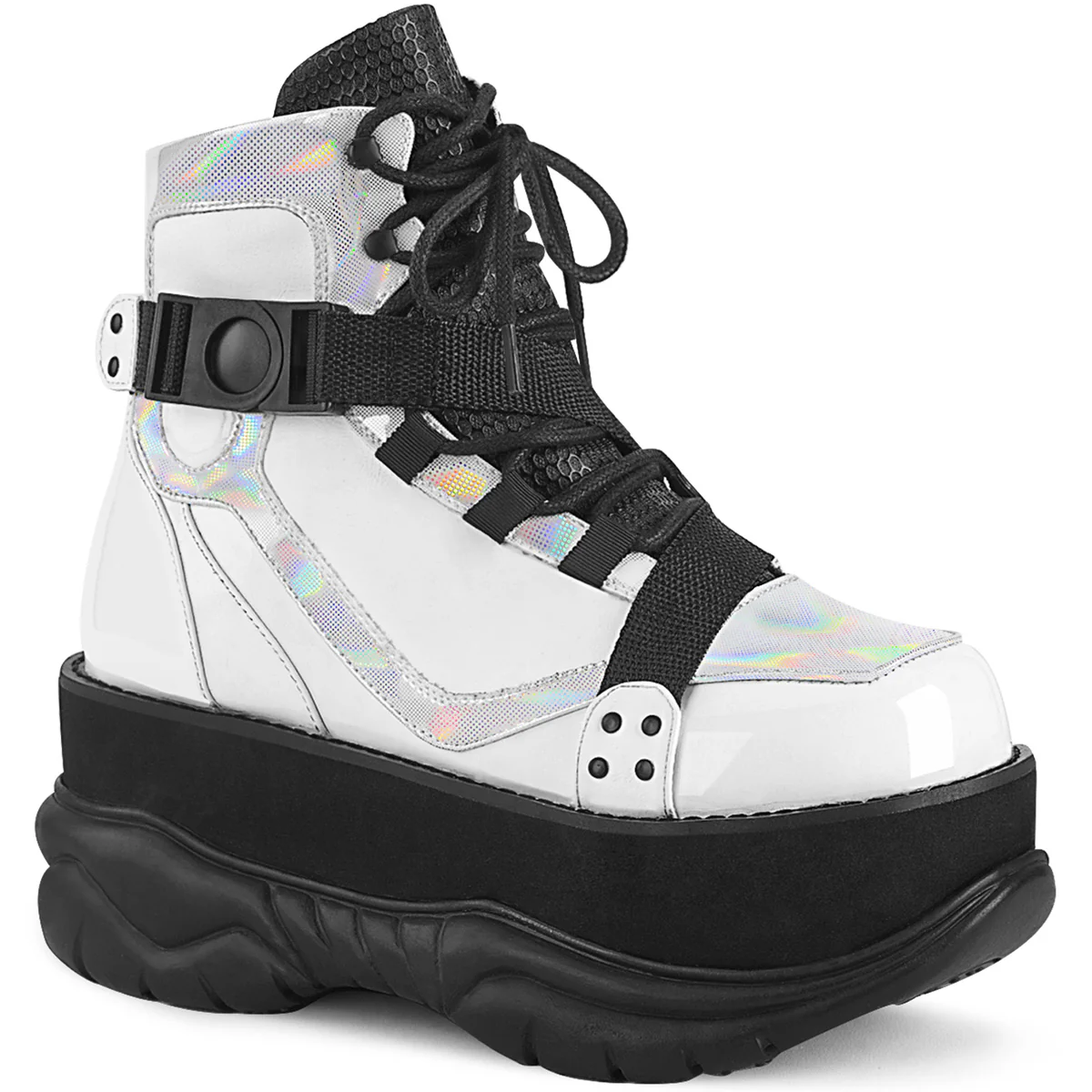 NEPTUNE-181 White Vegan Leather Multi