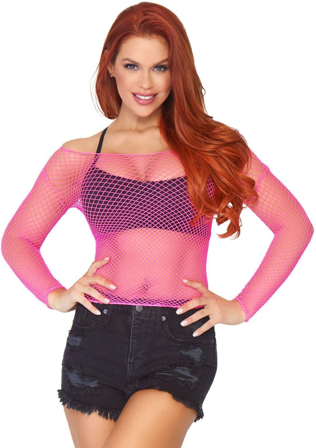 Leg Avenue Industrial Net Long Sleeve Shirt LA8278 - Image 3