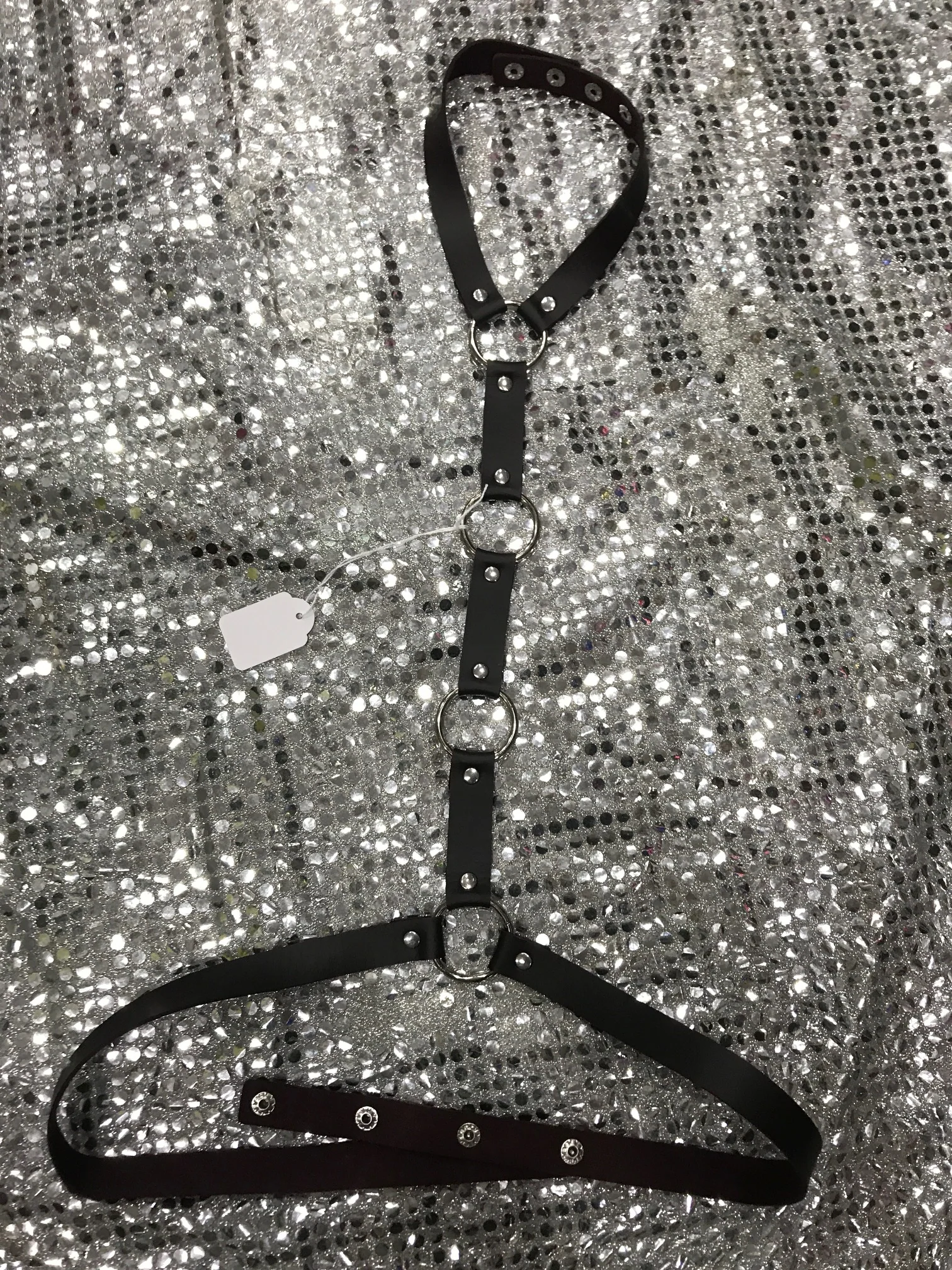 O Ring T Bar Harness Vegan Leather - Image 6