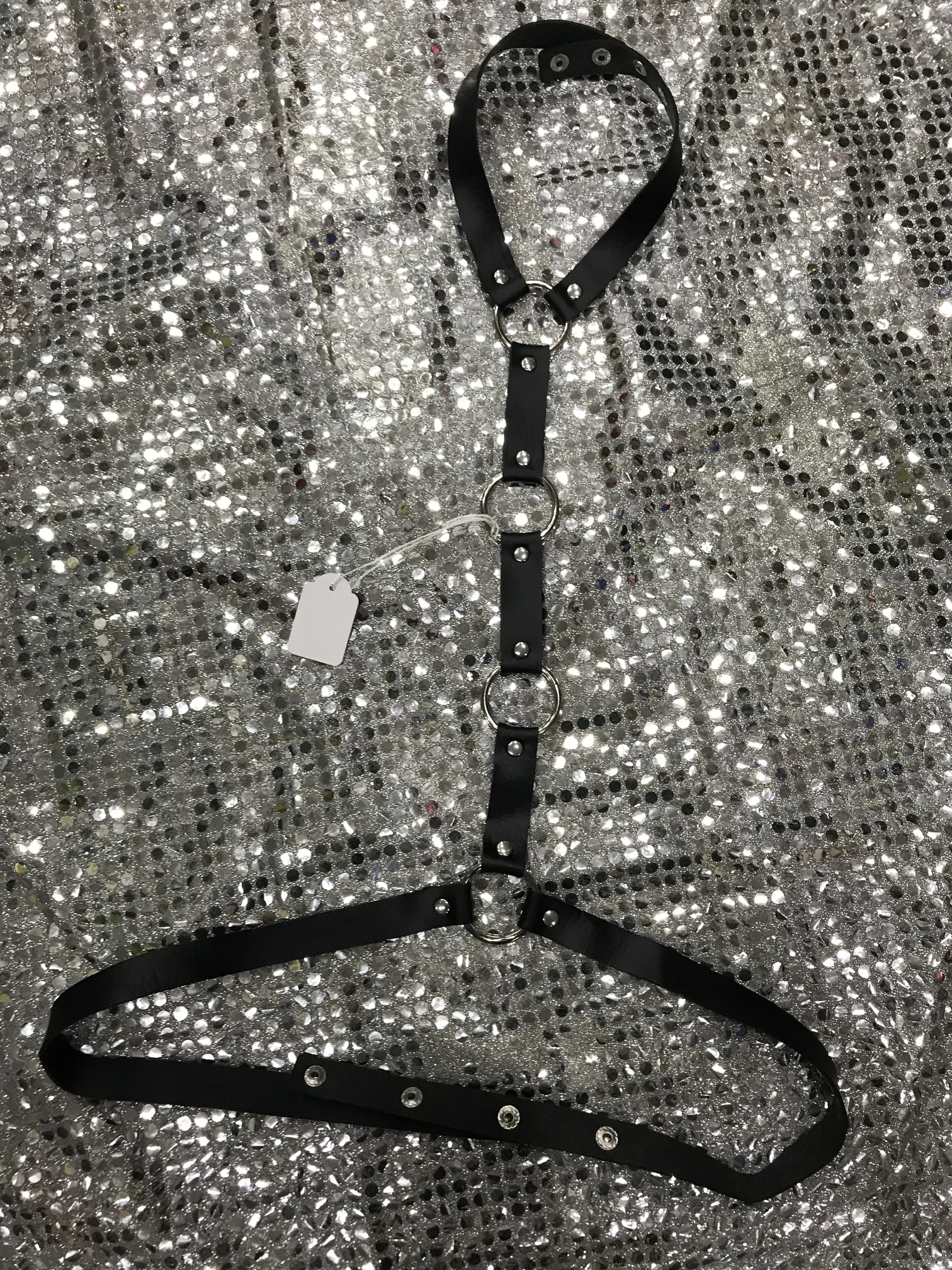 O Ring T Bar Harness Vegan Leather - Image 7