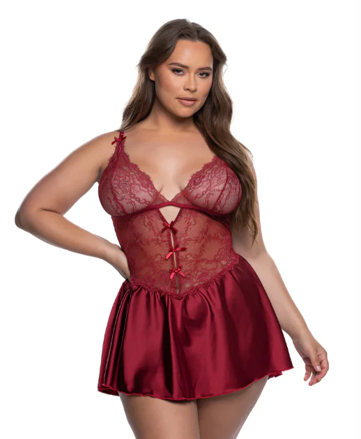 Paradise Dream Babydoll 2-Piece Set - LI838 Red - Image 3