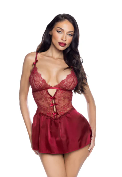 Paradise Dream Babydoll 2-Piece Set - LI838 Red