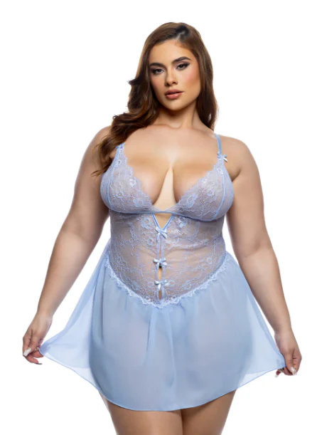 Paradise Dream Babydoll 2PC Set - Purple LI810 - Image 7