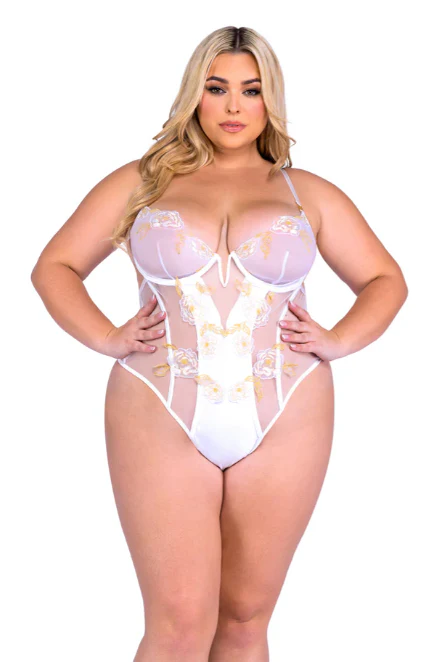 Peony Paradise Bridal Teddy - LI687 - Image 4