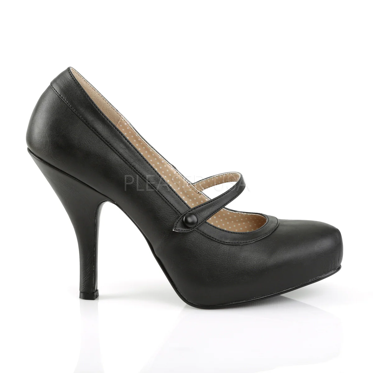 PINUP-01  Black Faux Leather - Image 5