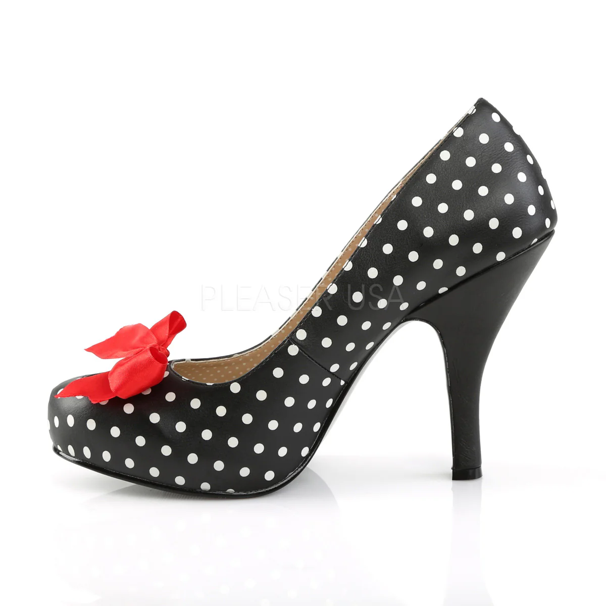 PINUP-05  Black-White Dot Faux Leather - Image 3