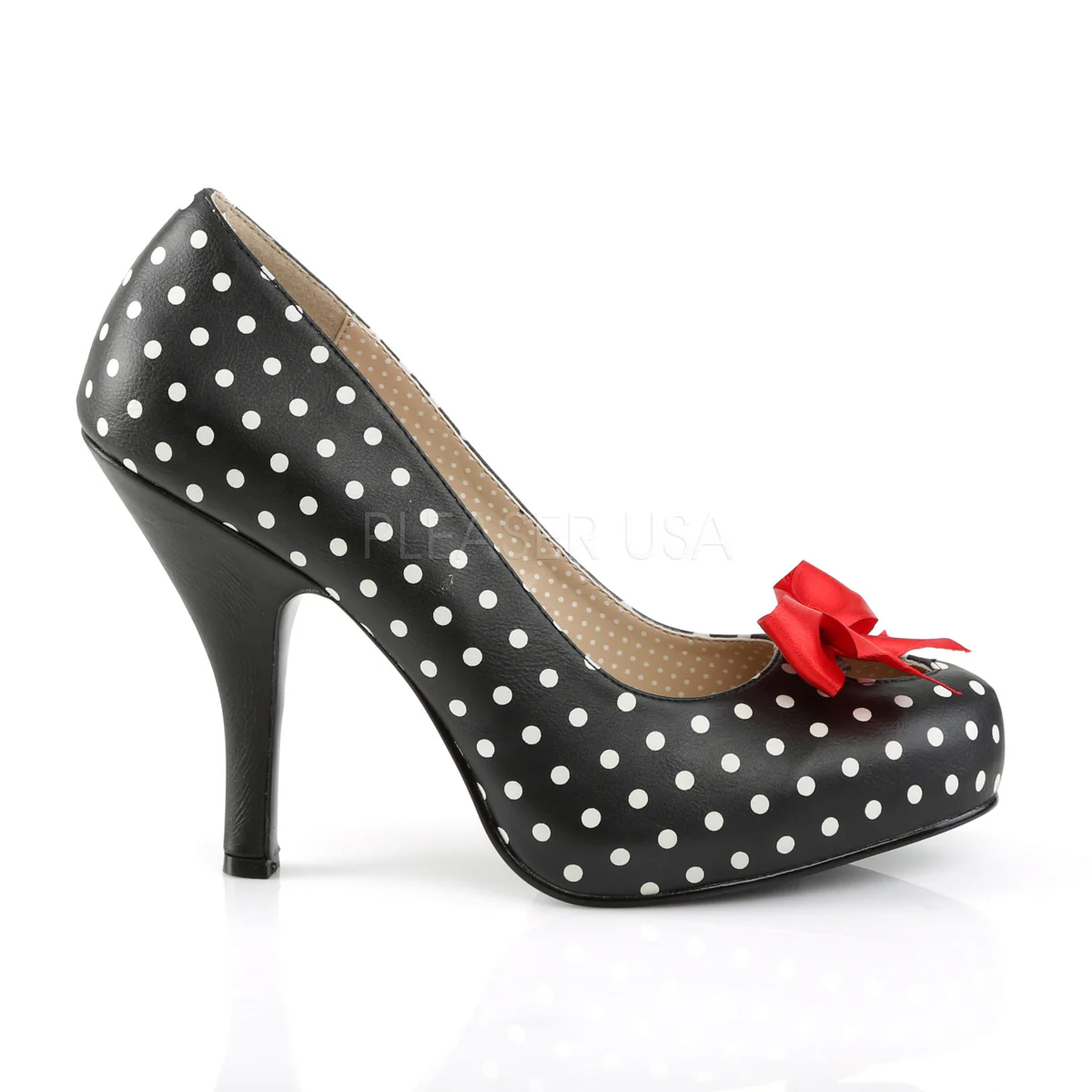 PINUP-05  Black-White Dot Faux Leather - Image 5