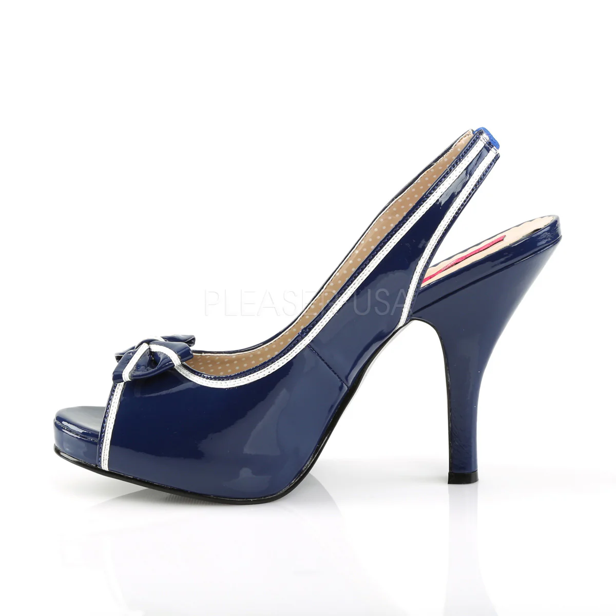 PINUP-10  Blue-White Patent - Image 3