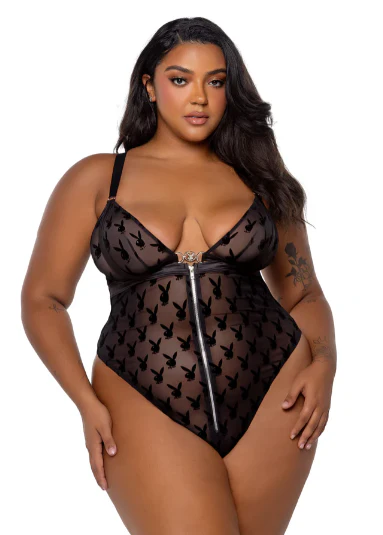 Playboy Bunny Charm Teddy - Black PBLI163 - Image 3