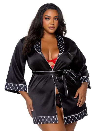 Playboy Bunny Smoke Lounge Robe - PBLI50 - Image 3