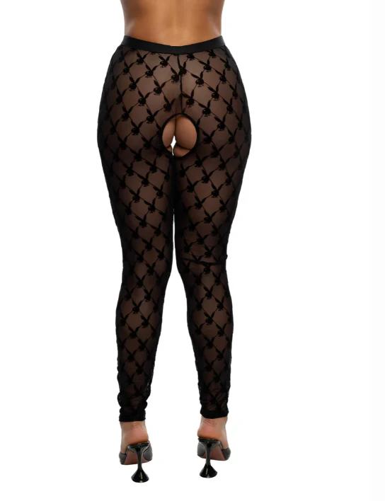 Playboy Burntout Bunny Footless Tights - PBLI223 - Image 2