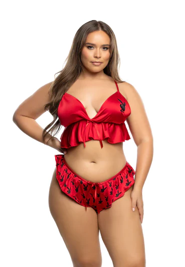 Playboy Flutter Bunny 2PCLounge Set - PBLI195 Black - Image 7