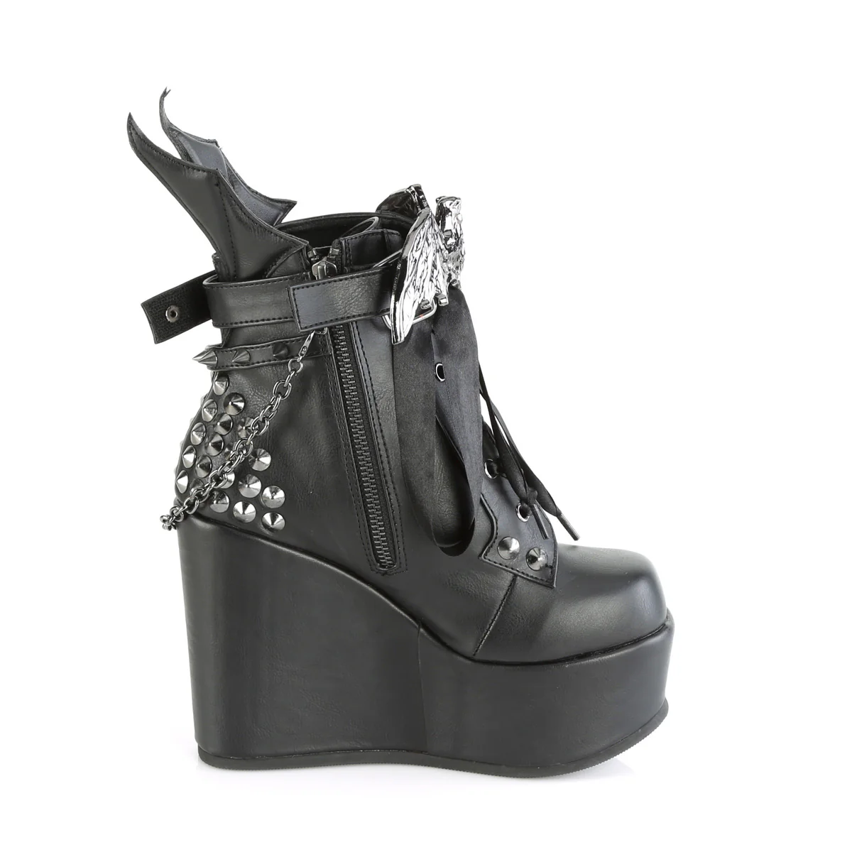 POISON-107  Black Vegan Leather - Image 5