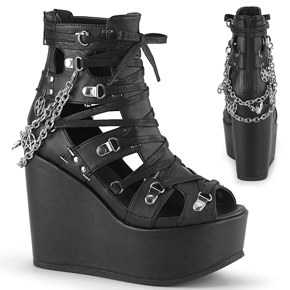 POISON-95 Black Vegan Leather