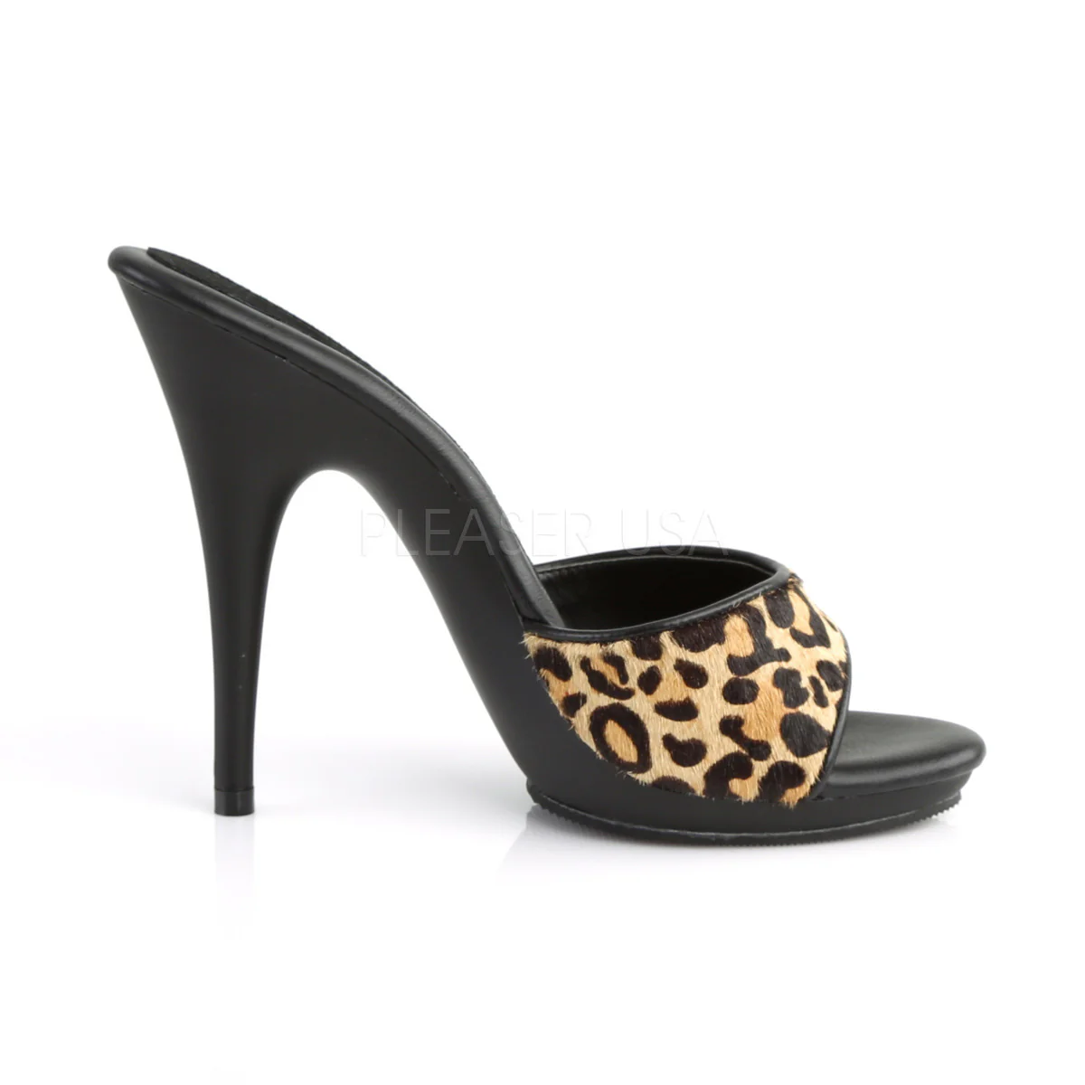 POISE-501FUR Leopard Print Fur/Black Matte - Image 5