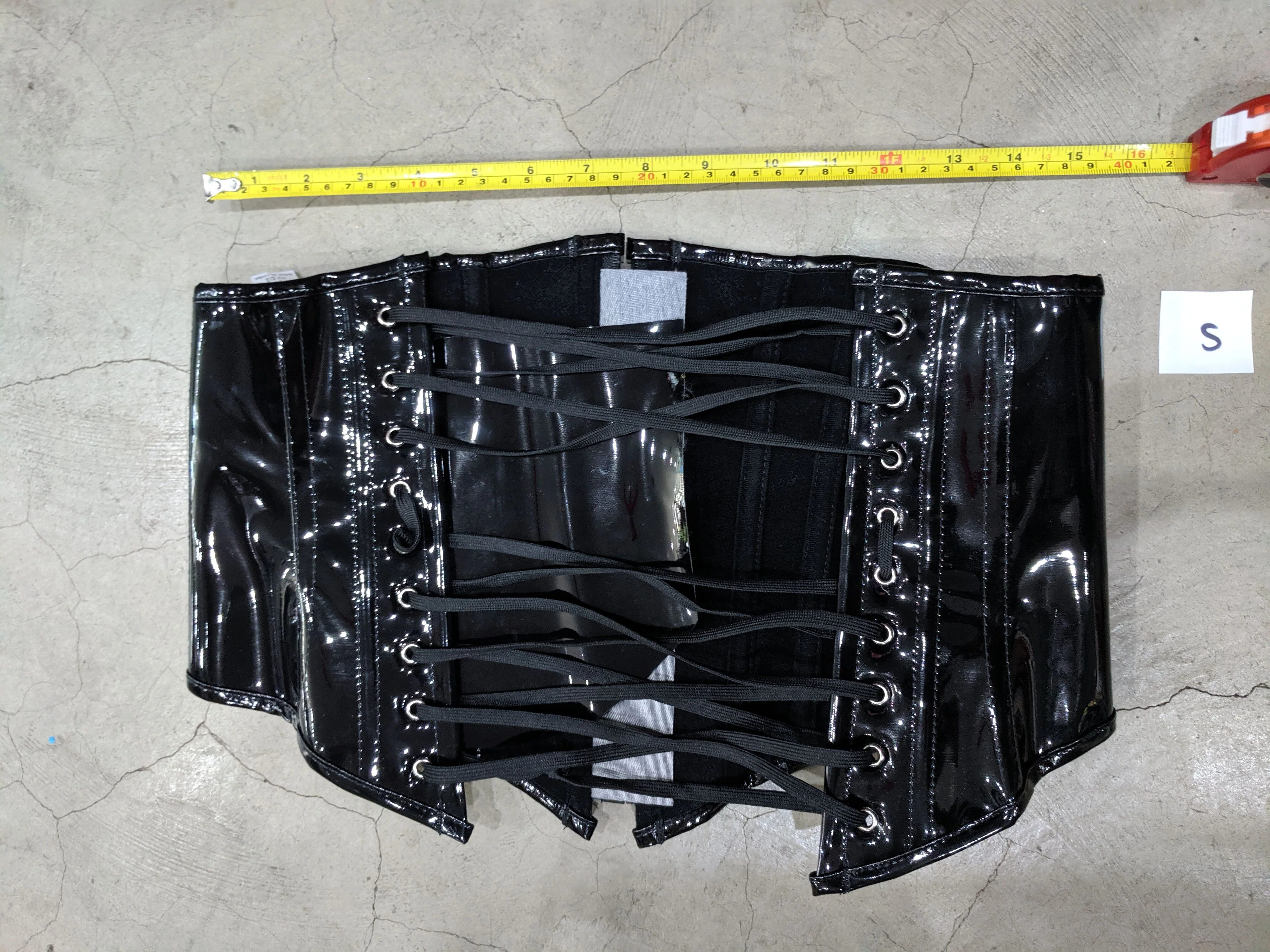 PVC Underbust Corset Front Zip Waist Cincher - Image 3