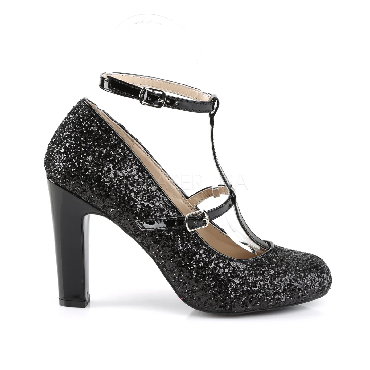 QUEEN-01  Black Glitter-Patent - Image 5