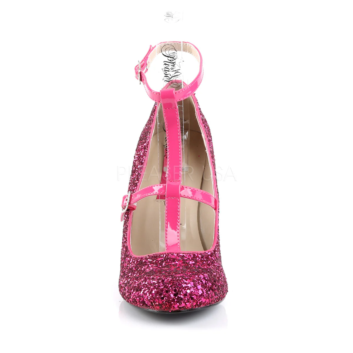 QUEEN-01  Hot Pink Glitter-Patent - Image 2