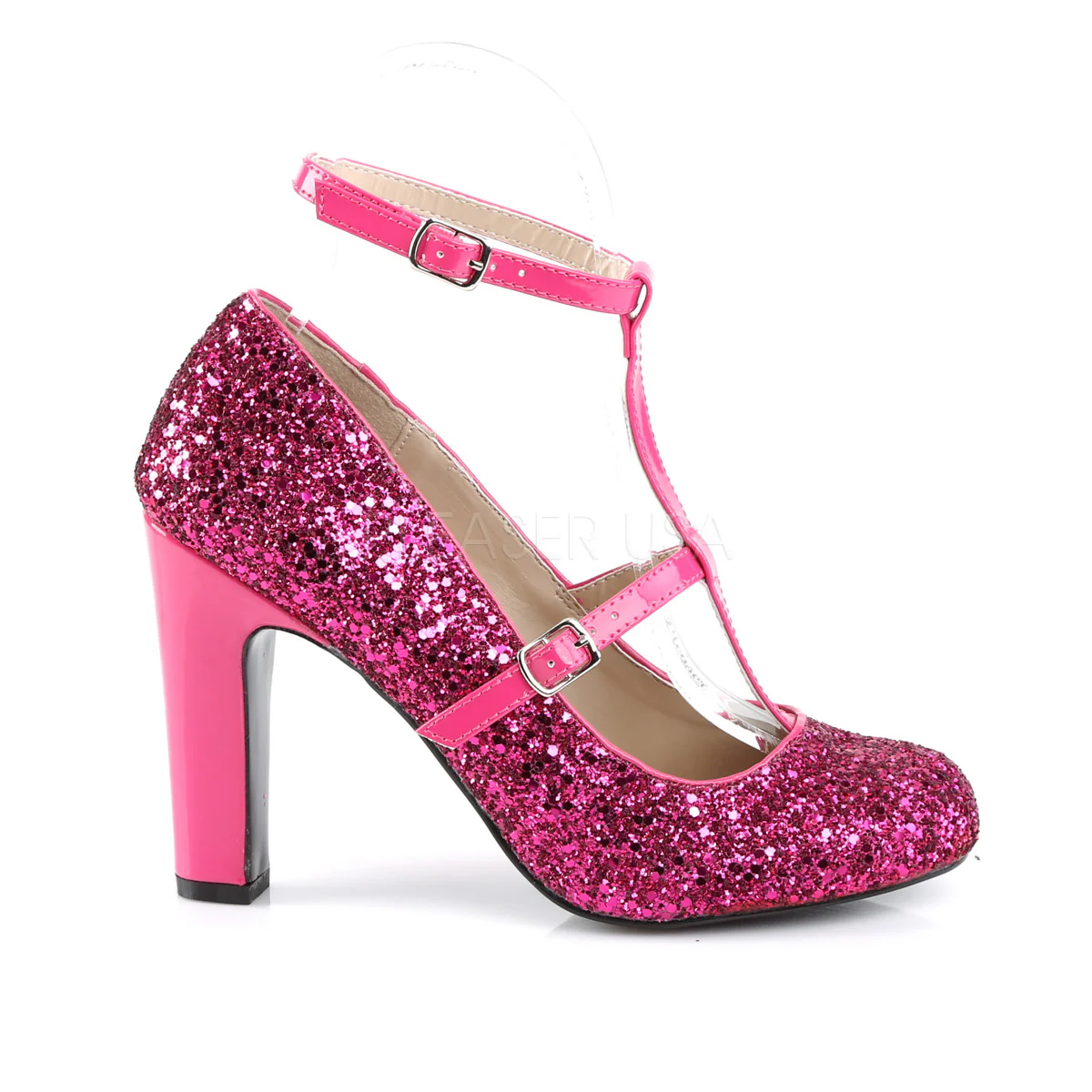 QUEEN-01  Hot Pink Glitter-Patent - Image 5