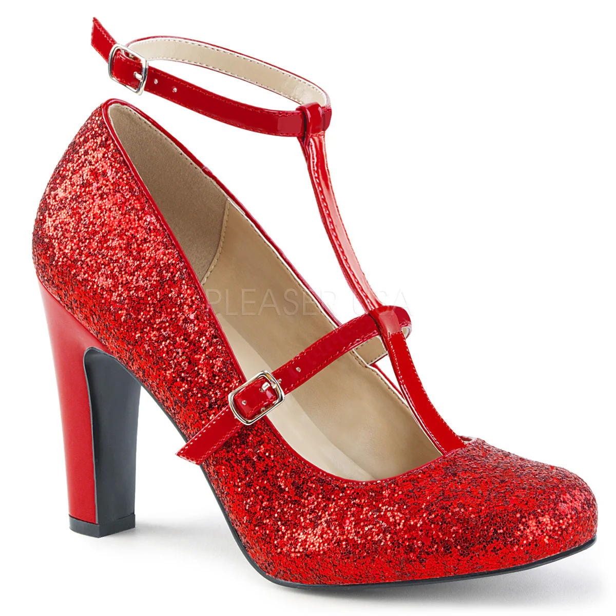 QUEEN-01 Red Glitter-Patent