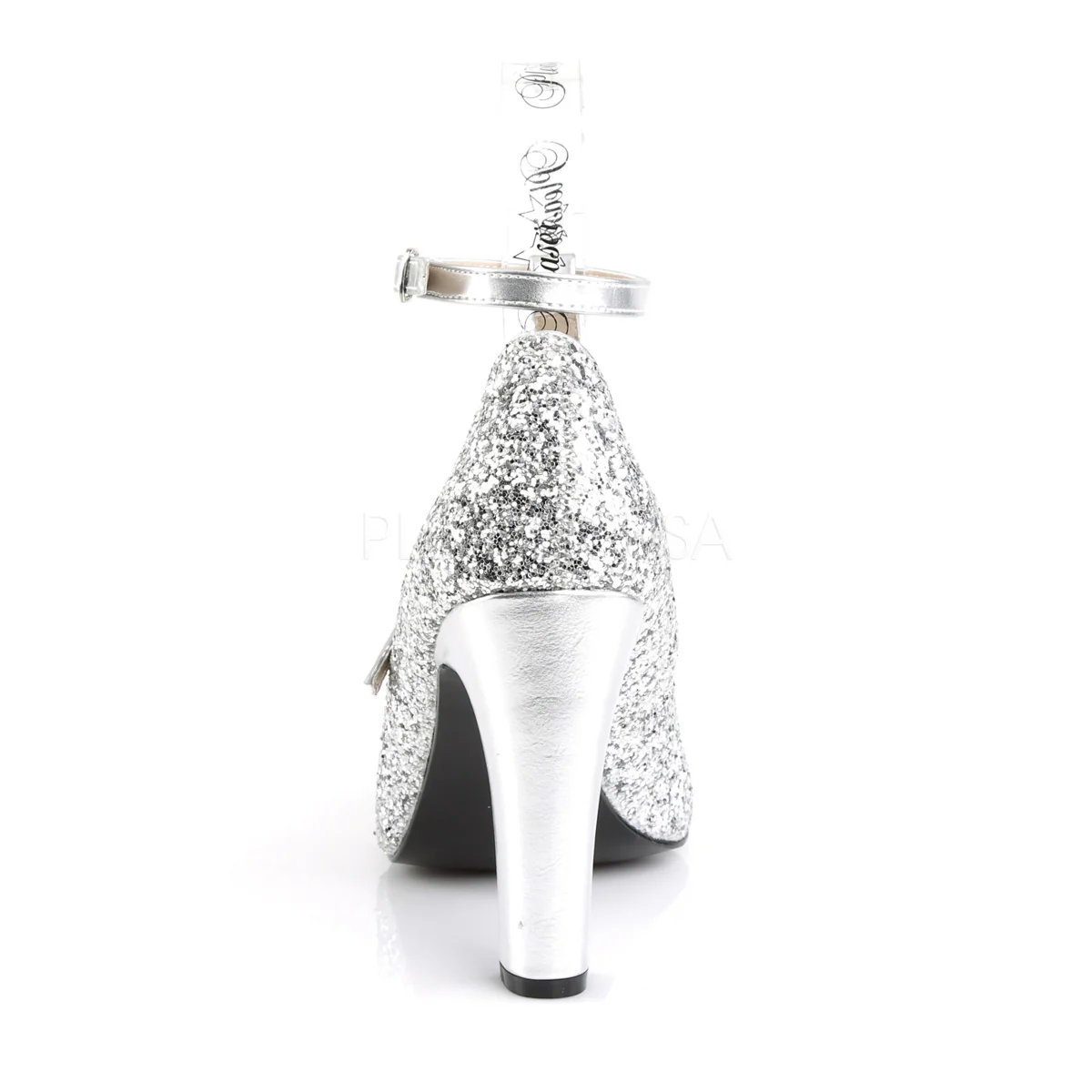 QUEEN-01 Silver Glitter-Metallic Pu - Image 4