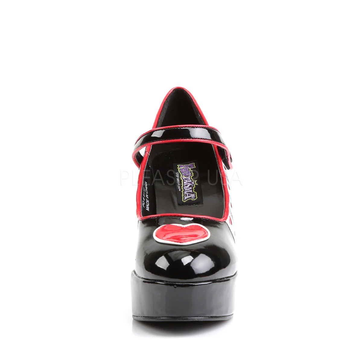 QUEEN-55 Black-White-Red Patent - Image 2