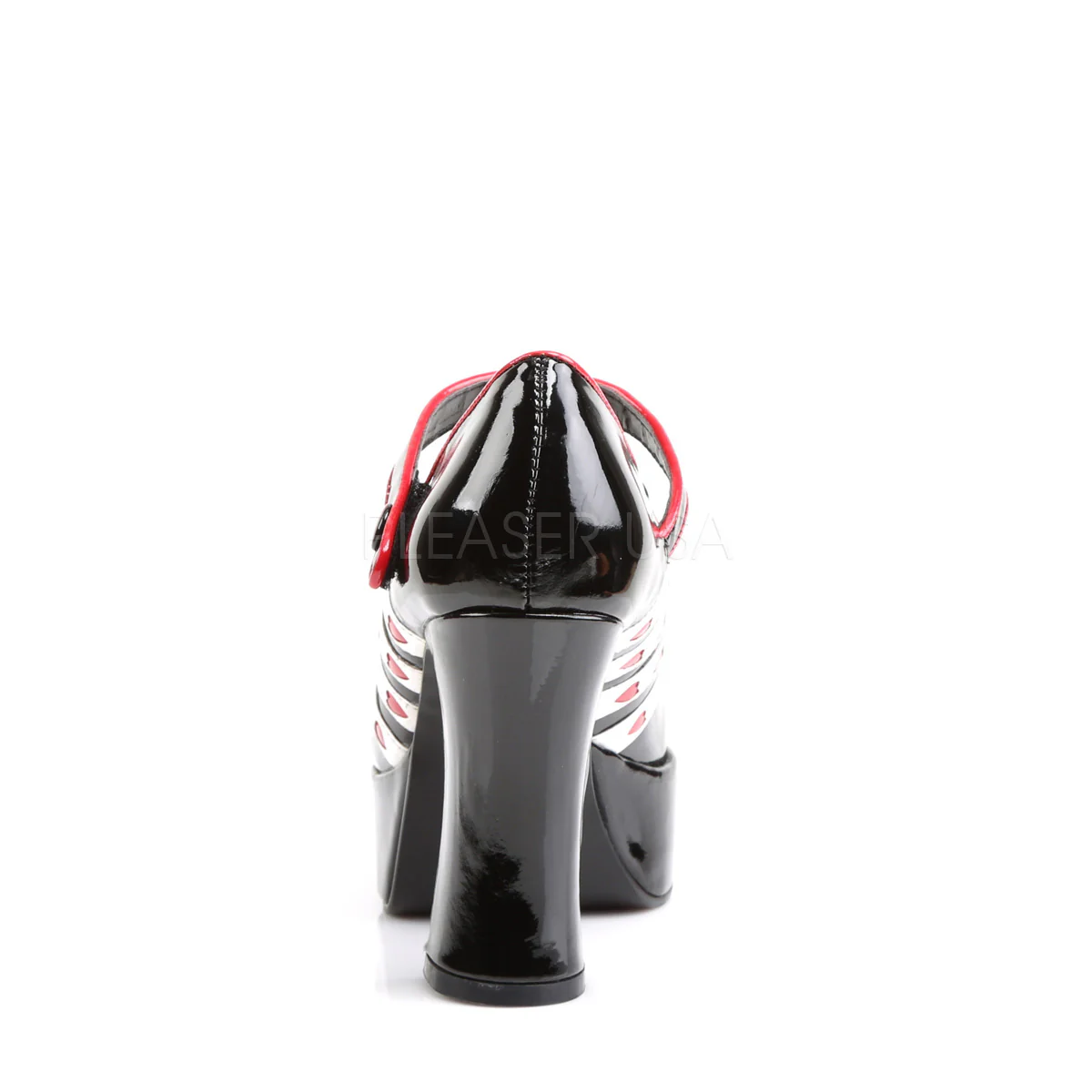 QUEEN-55 Black-White-Red Patent - Image 4
