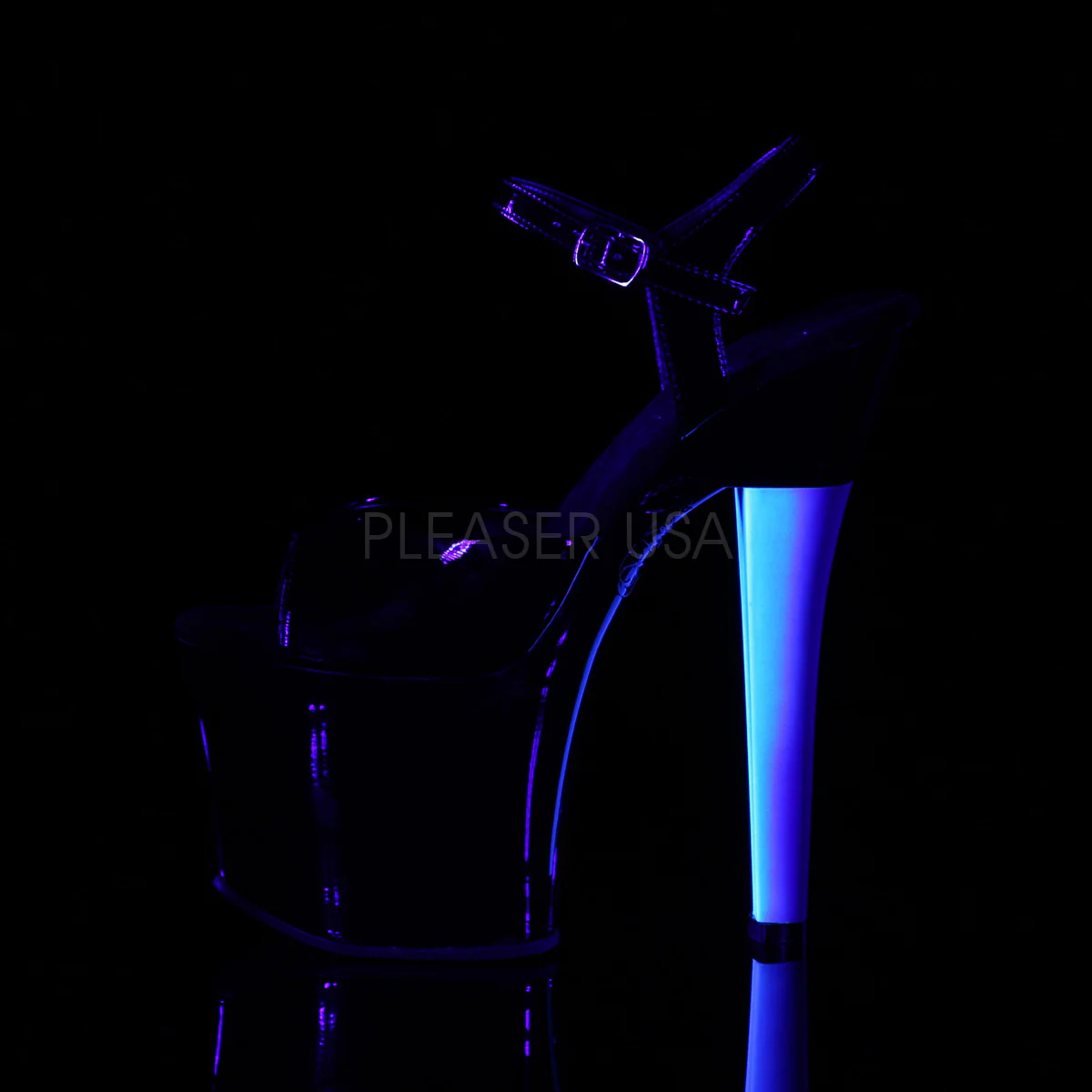 RADIANT-709UVH  Black Patent/Black-Neon Blue - Image 3