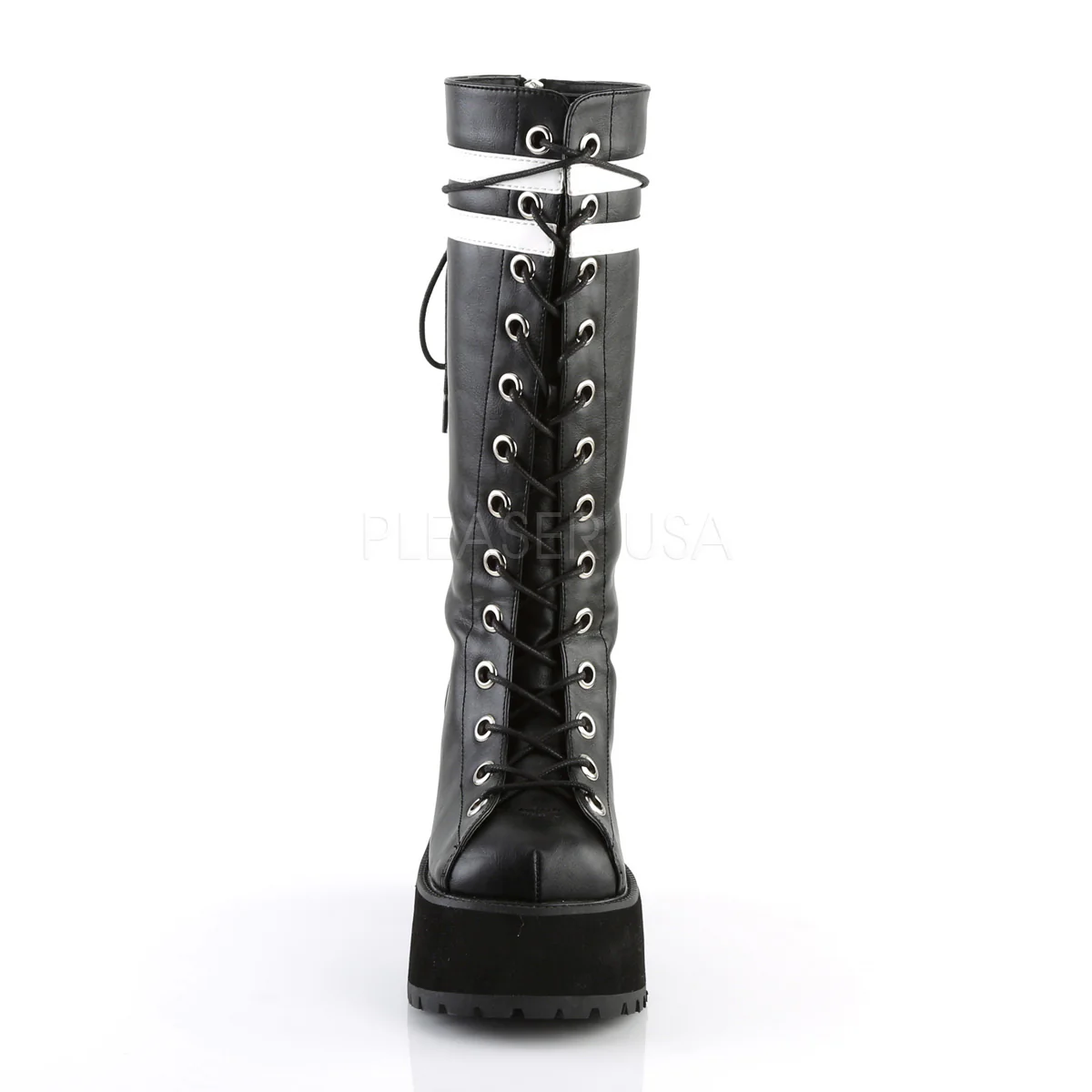 RANGER-320  Black-White Vegan Leather - Image 2