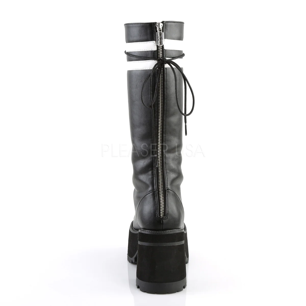 RANGER-320  Black-White Vegan Leather - Image 4