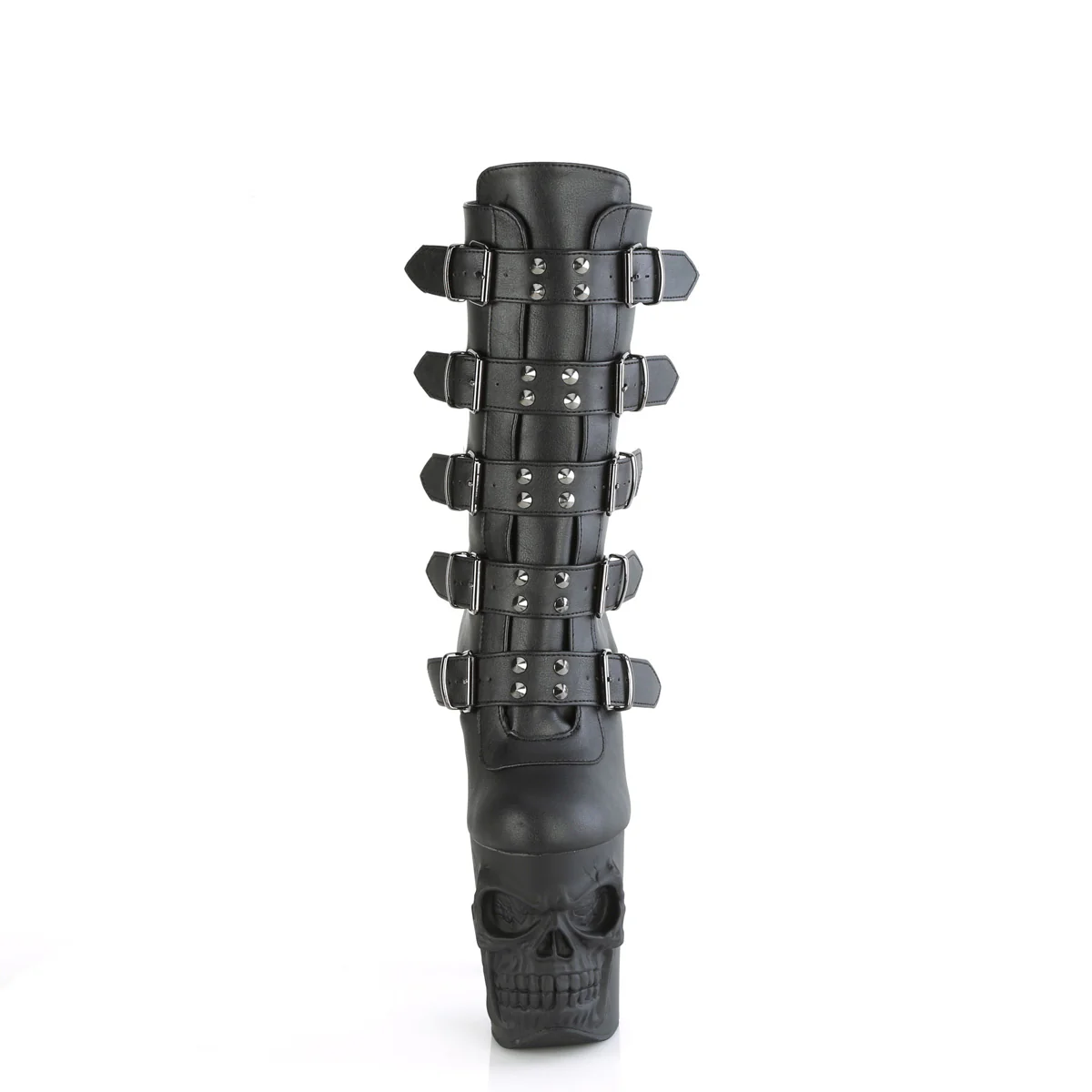 RAPTURE-1052BK  Black Faux Leather/Black Matte - Image 2
