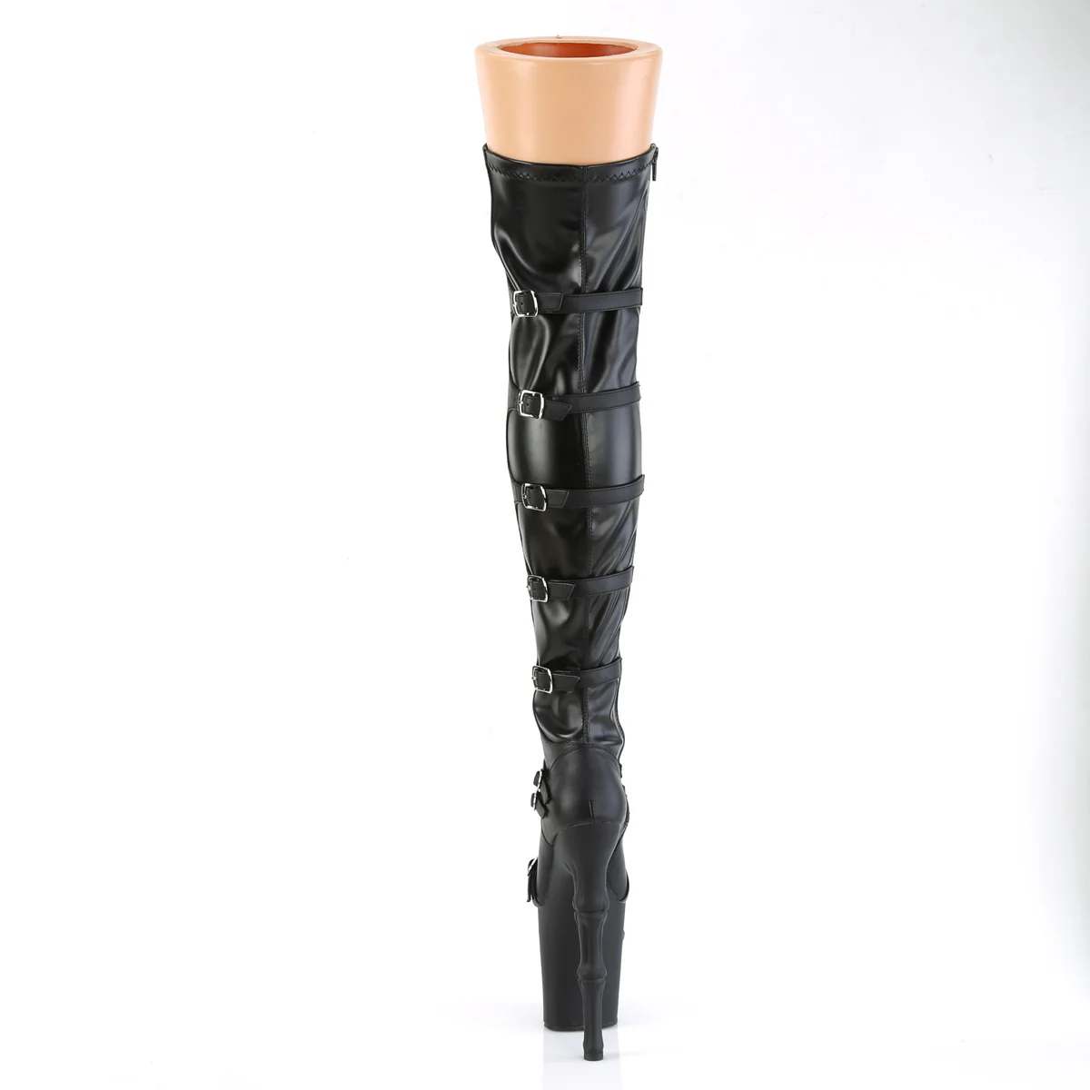 RAPTURE-3045 Black Faux Leather-Stretch.Faux Leather/Black Matte - Image 4