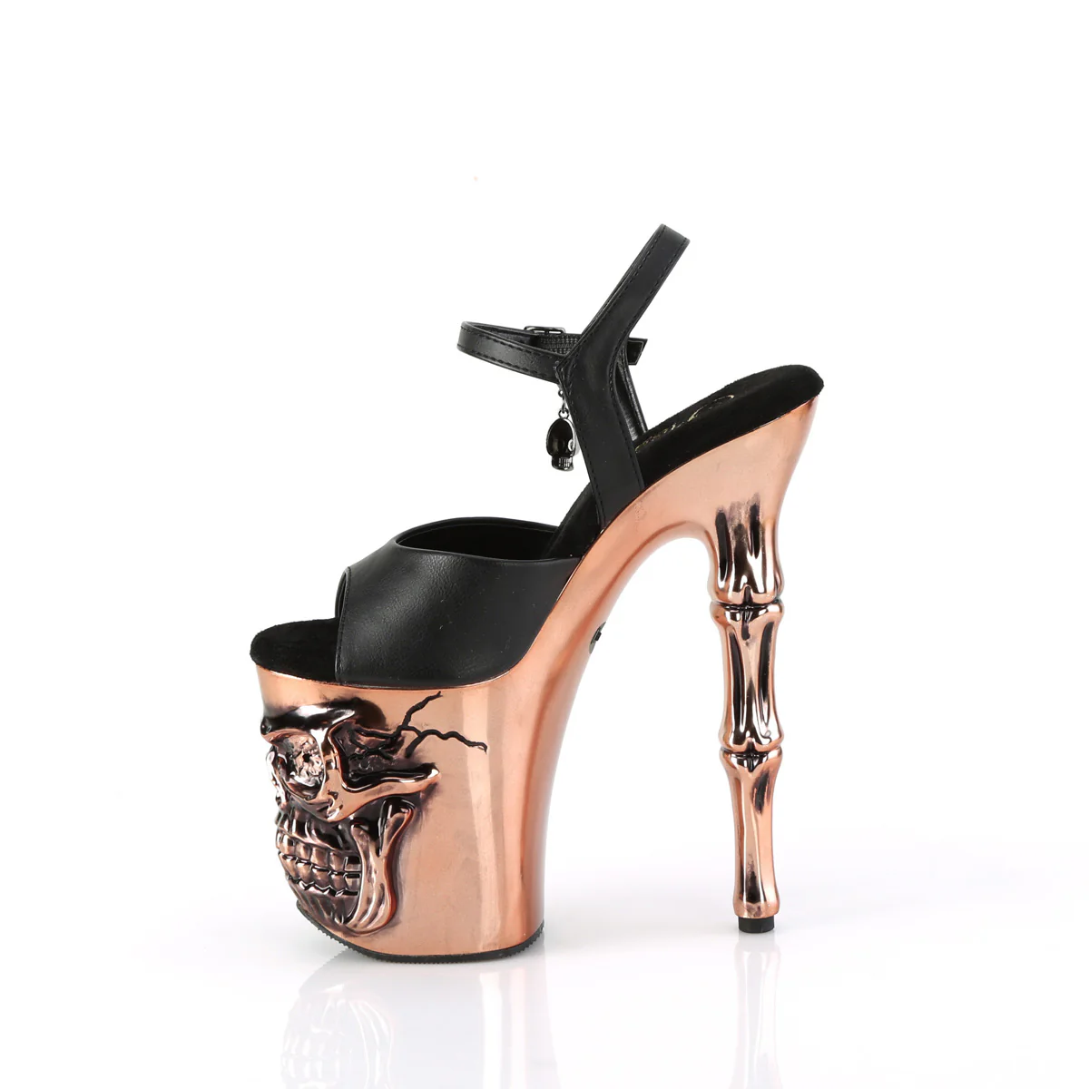 RAPTURE-809-LT Black Faux Leather/Satin Brass Chrome - Image 3