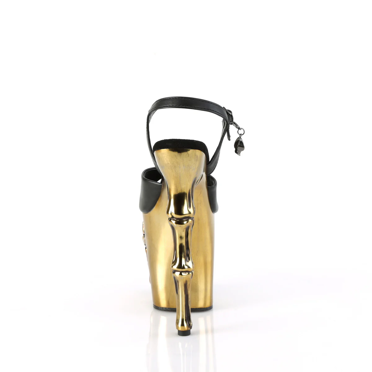 RAPTURE-809-LT  Black Faux Leather/Satin Copper Chrome - Image 4