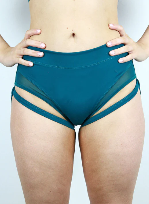 Rarr Maddox Low Waist Garter Short - Emerald - Image 4
