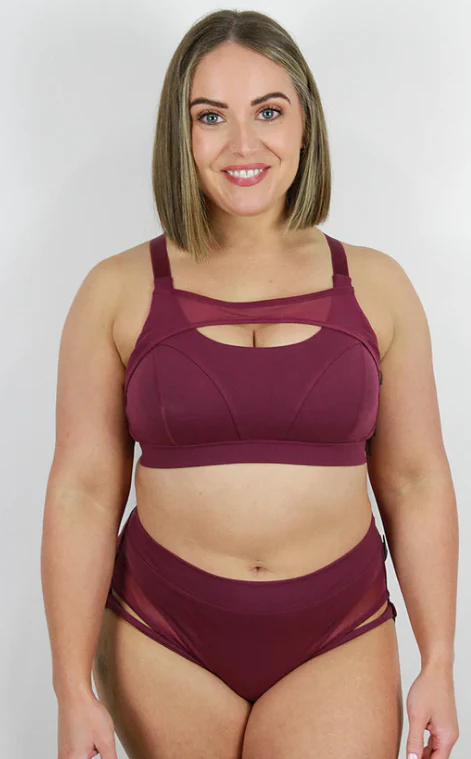 Rarr Maddox Low Waist Garter Short - Plum