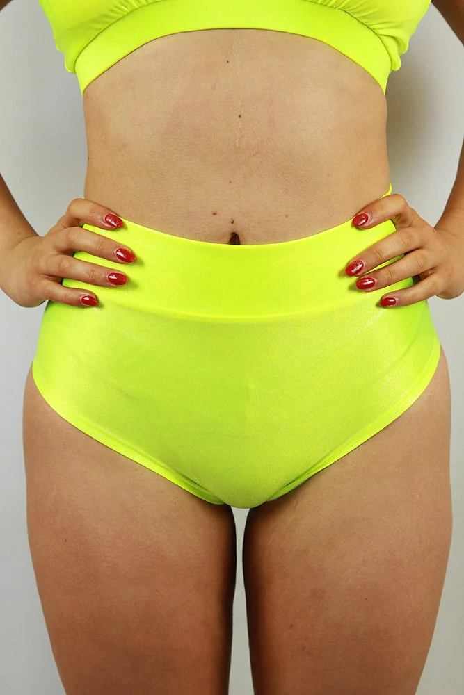 Rarr Mid Waisted Brazil Scrunchie Bum Shorts - Blue Sparkle - Image 13