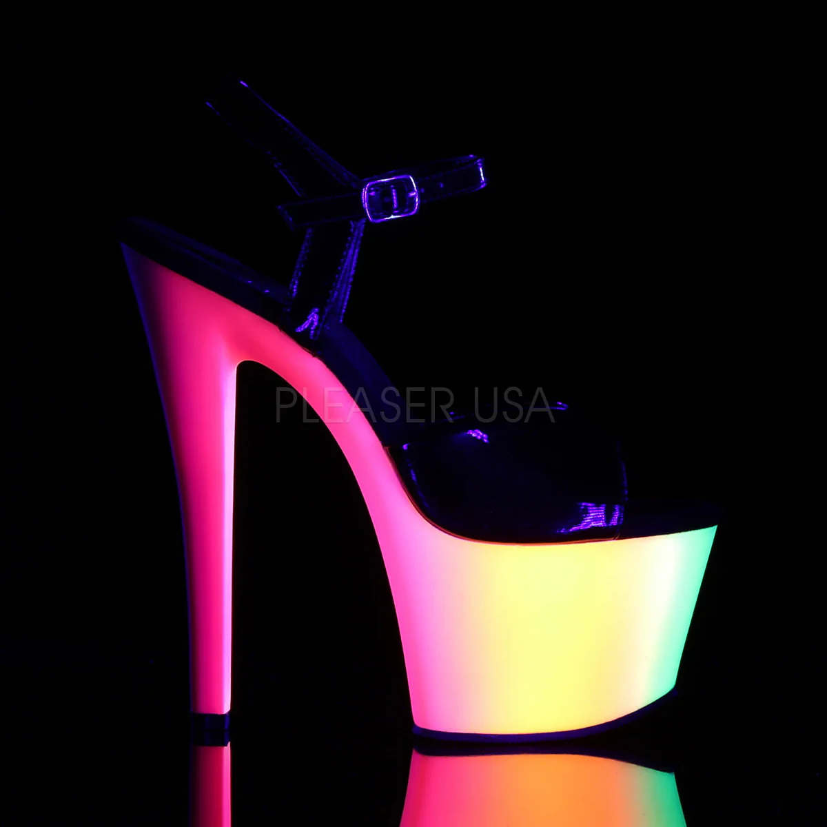 RAINBOW-309UV Black Patent/Neon Multi - Image 5