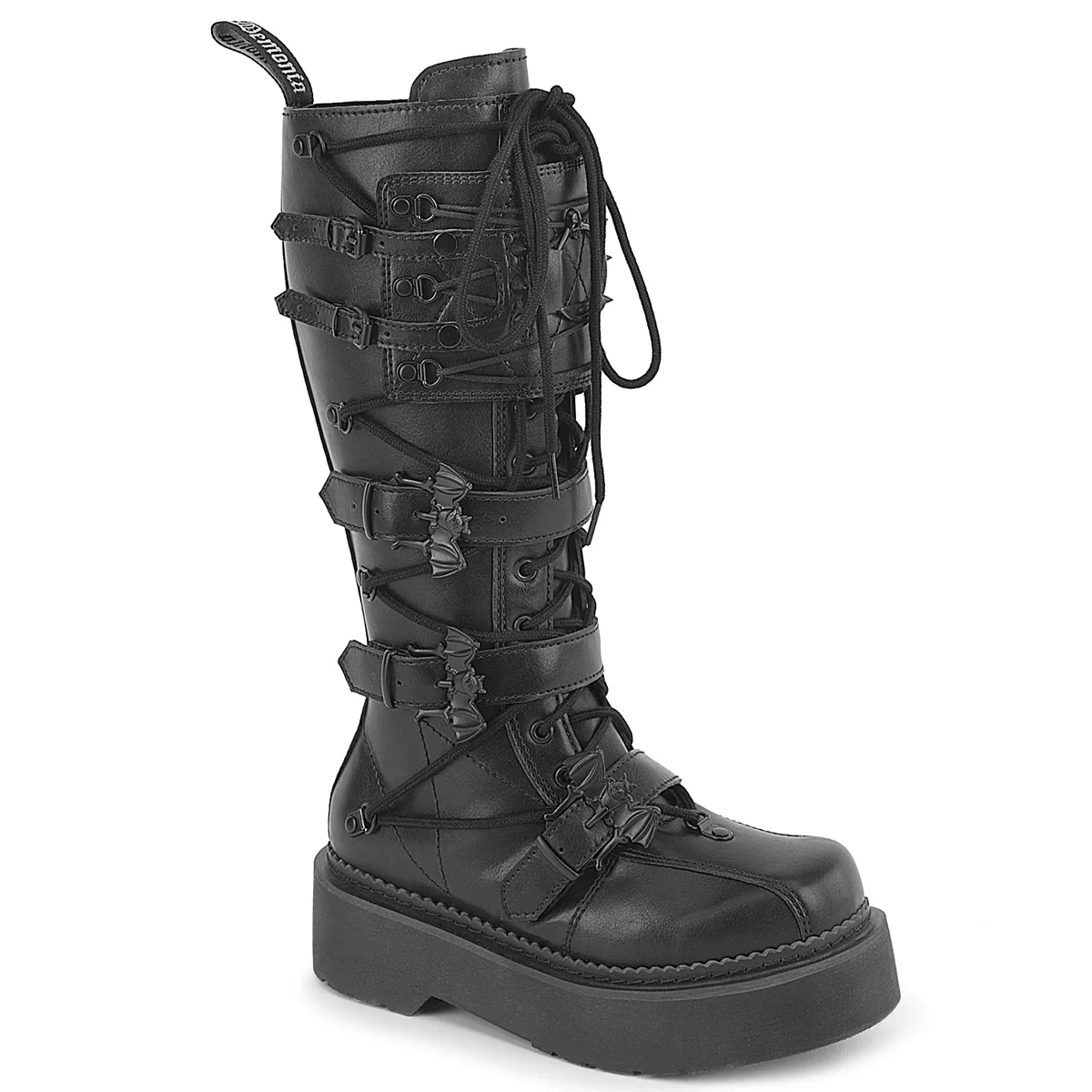 REBEL-200 Black Vegan Leather