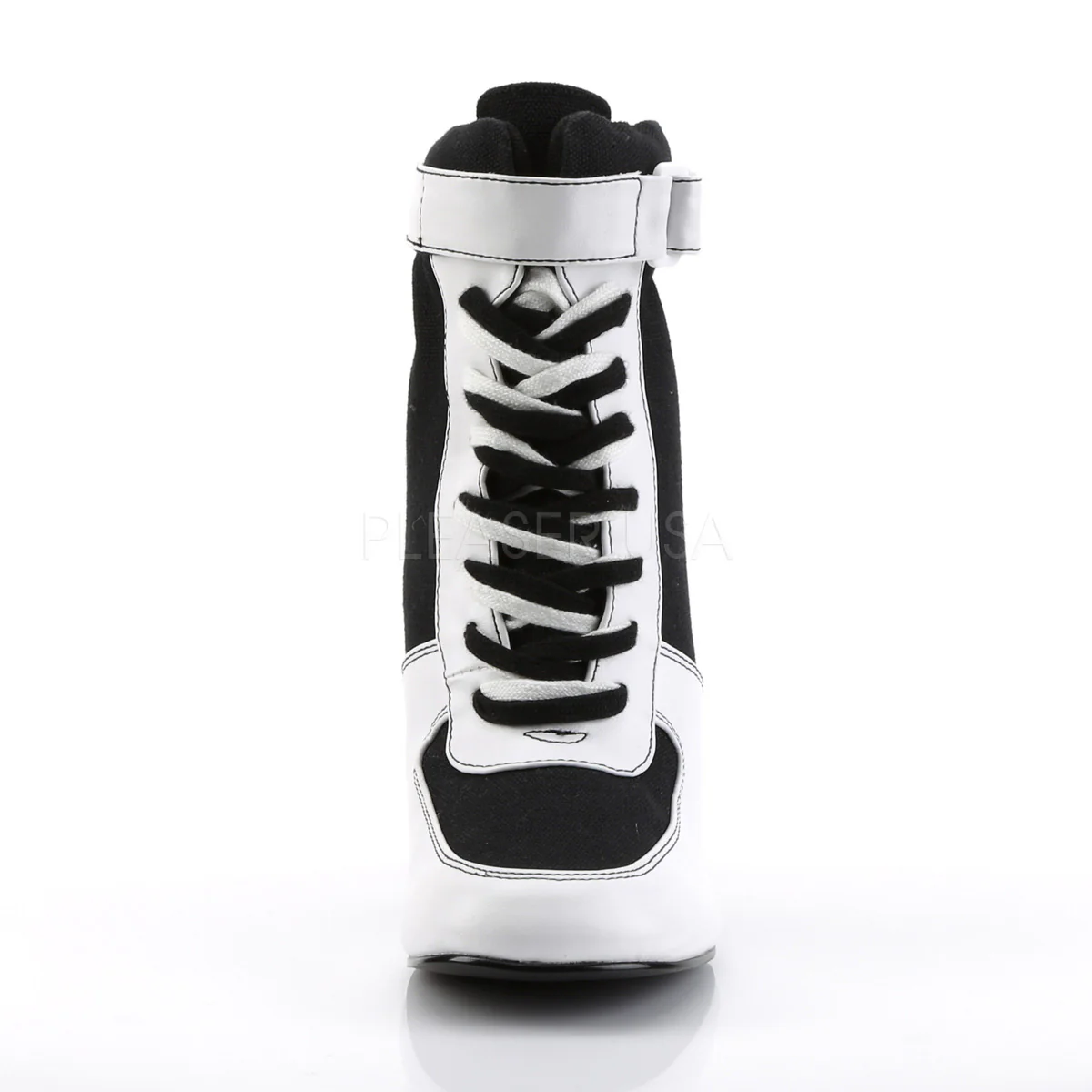 REFEREE-125 Black Canvas-White Pu - Image 2